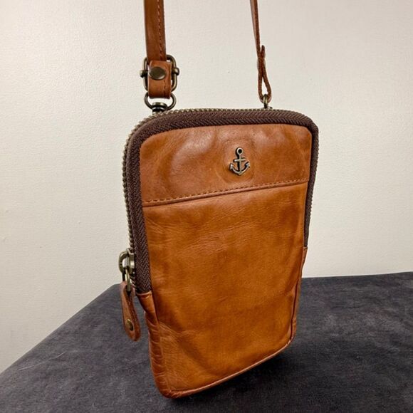 Harbour 2nd Mini Leather Phone Wallet Crossbody Bag – Adjustable Strap - Picture 13 of 14